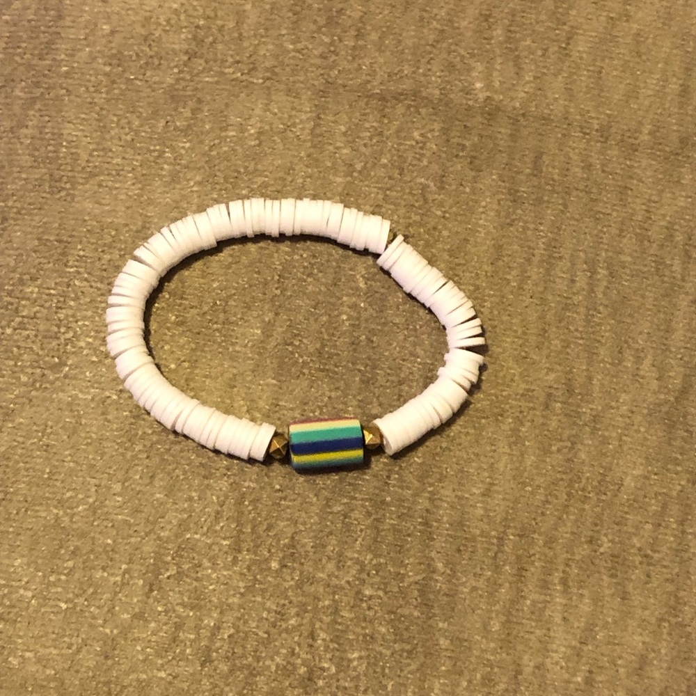 White Beaded Bracele
